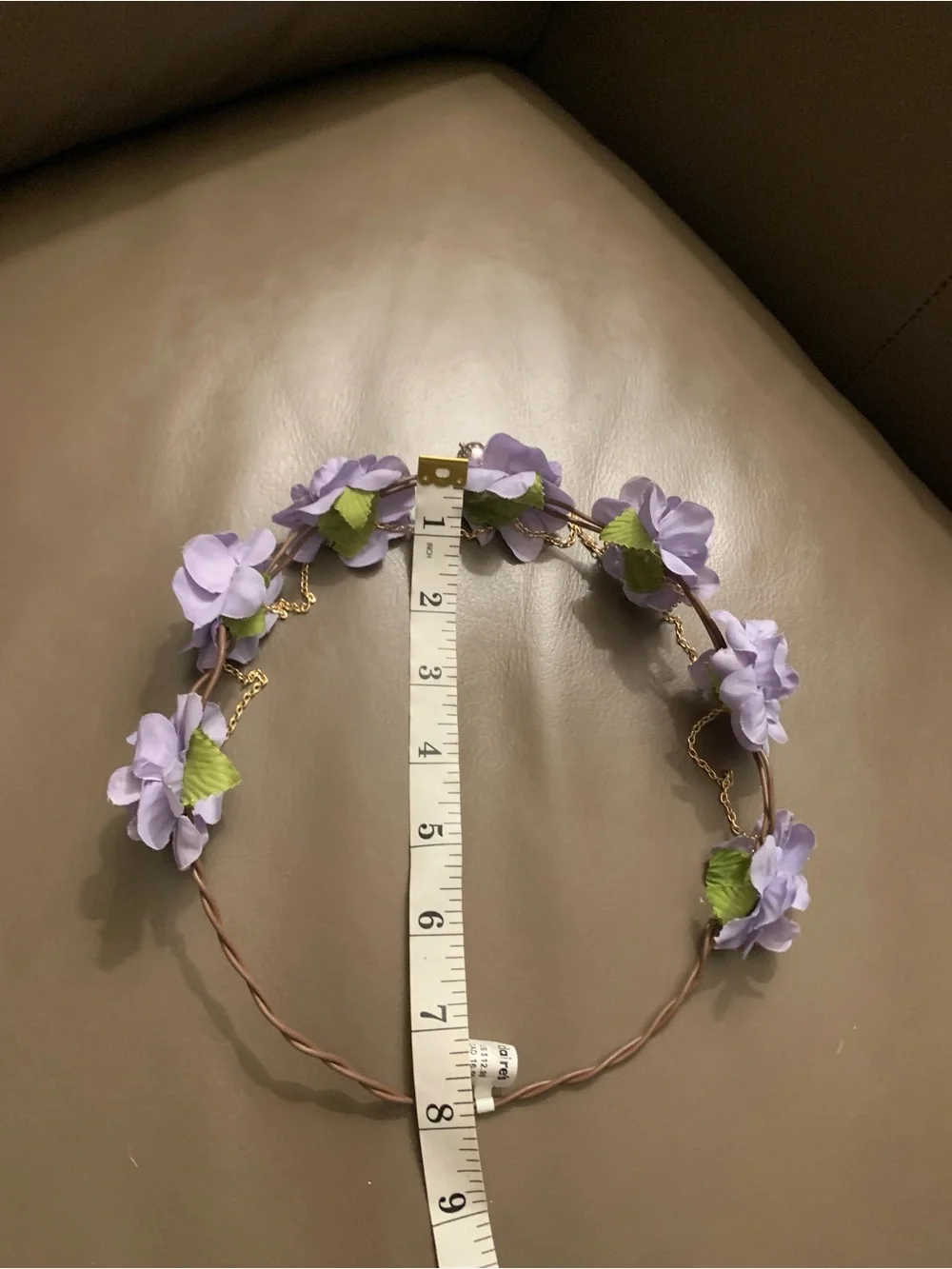 Claire's Lavender Floral 🪻Halo with Gold 💛Accent Chain